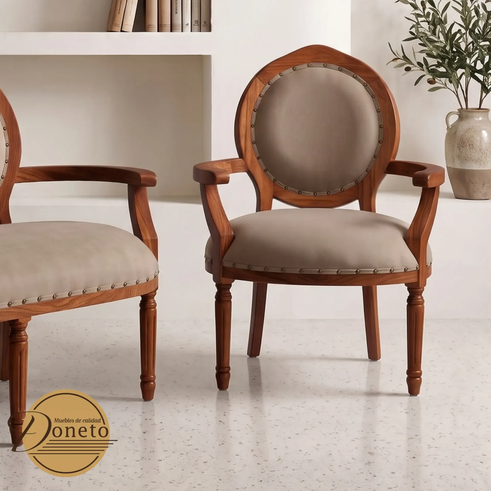 Sillón Luis XVI 1 plaza (Roble)