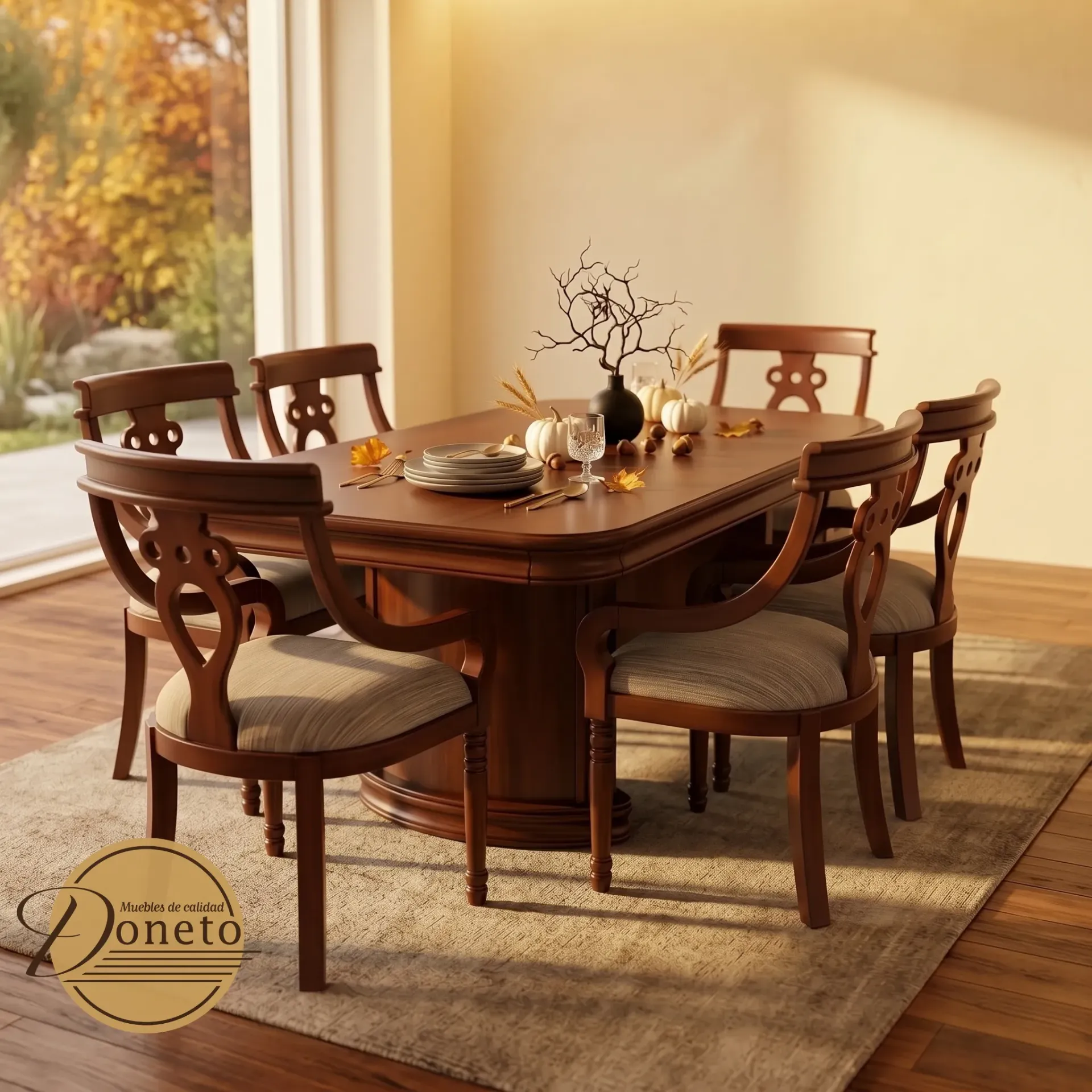Comedor Venecia Chapa Natural (Roble, 6 Personas)